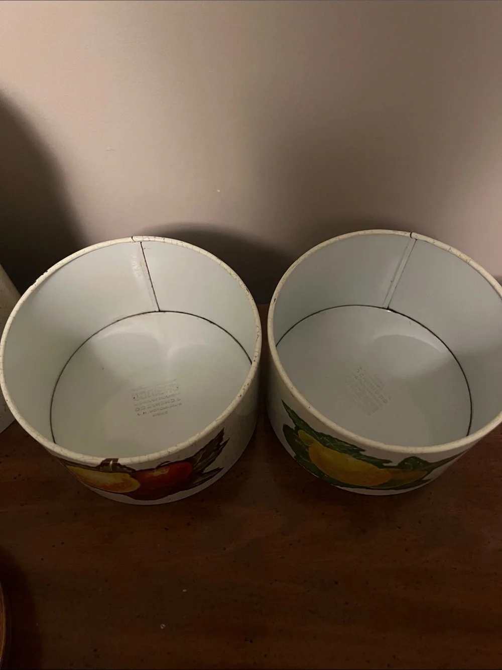Vintage Cheinco Housewares Metal Fruit Canister Set (Set of 4)